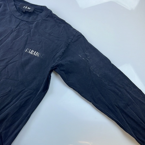 ISM Black Paradise Distressed Long Sleeve Tee N278-50 - Picture 4 of 7